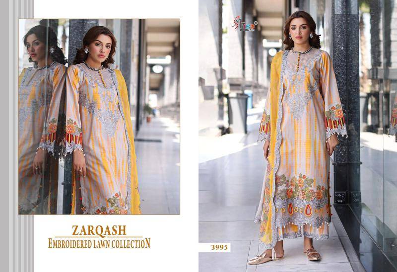 Shree fabs zarqash embrodered lawn Salwar Kameez manufacturers in Ahmedabad
